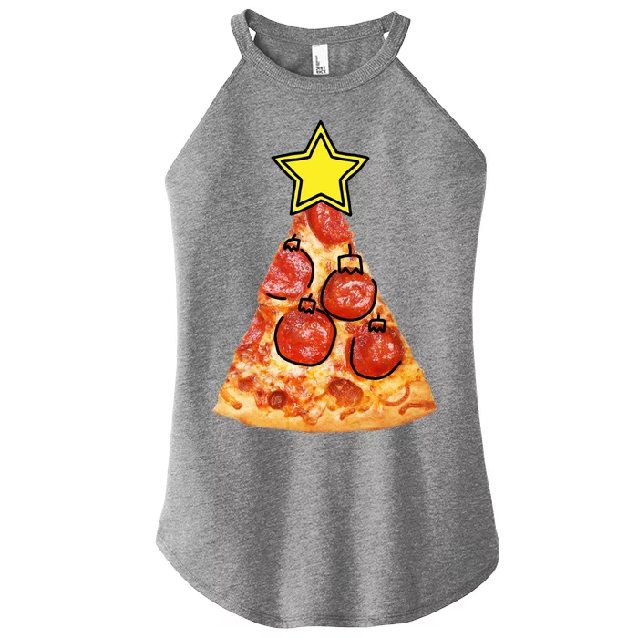 Pizza Christmas Tree Star Women’s Perfect Tri Rocker Tank