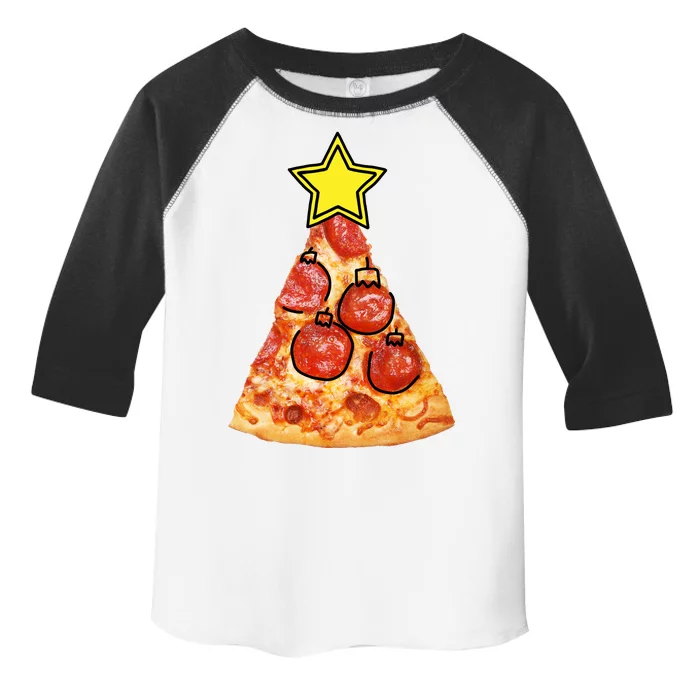 Pizza Christmas Tree Star Toddler Fine Jersey T-Shirt