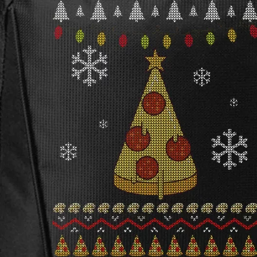 Pizza Christmas Tree Ugly City Backpack