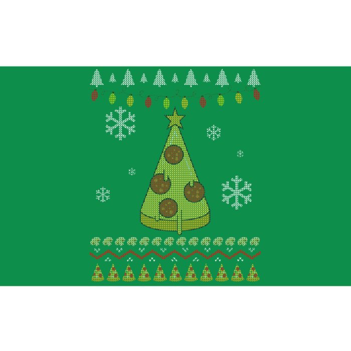 Pizza Christmas Tree Ugly Bumper Sticker