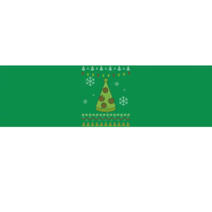 Pizza Christmas Tree Ugly Bumper Sticker