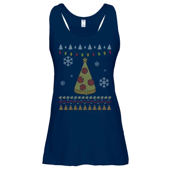 Pizza Christmas Tree Ugly Ladies Essential Flowy Tank