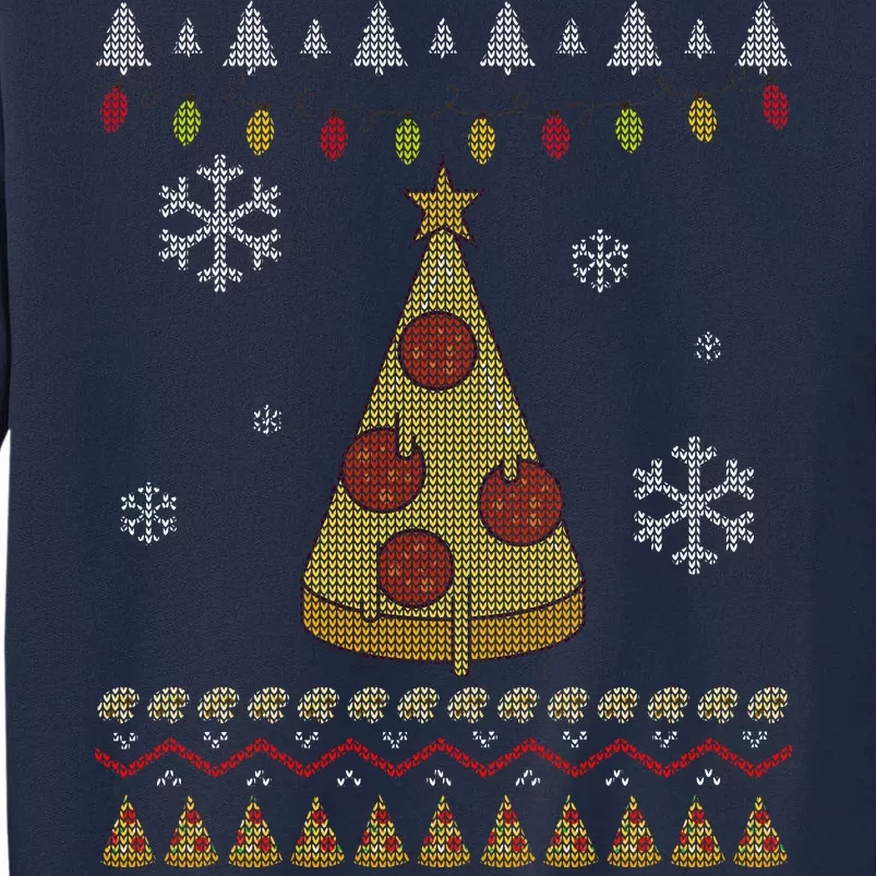 Pizza Christmas Tree Ugly Tall Sweatshirt