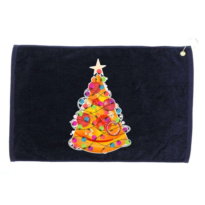 Pizza Crustmas Tree Grommeted Golf Towel