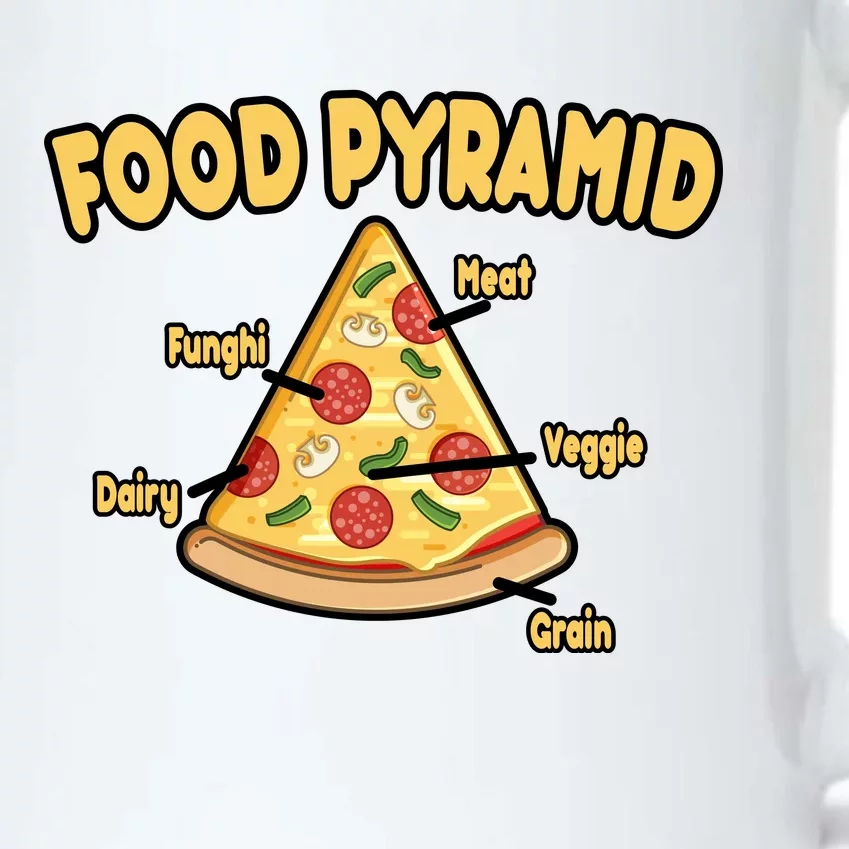 Pizza Food Pyramid Black Color Changing Mug