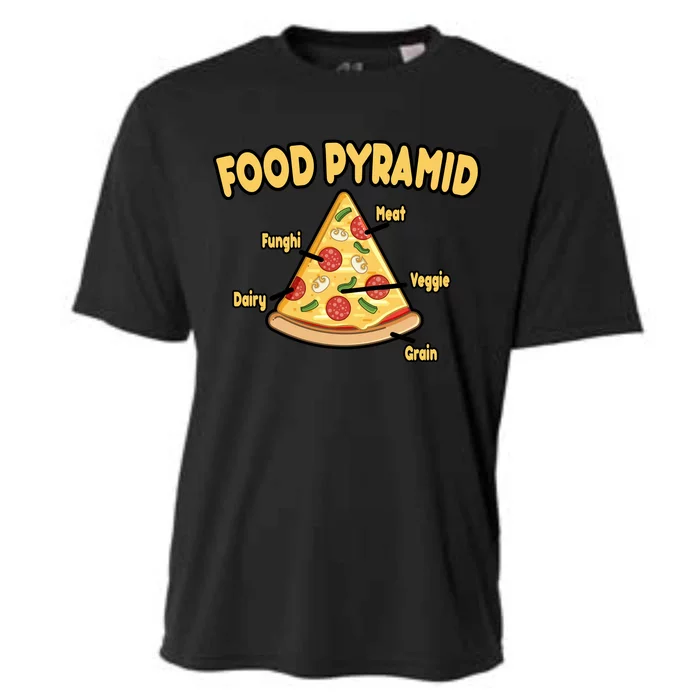 Pizza Food Pyramid Cooling Performance Crew T-Shirt