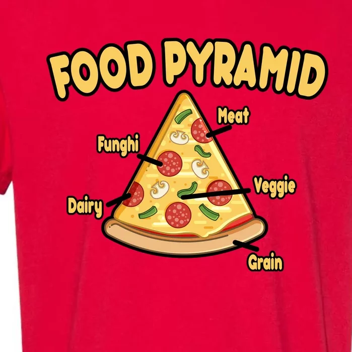 Pizza Food Pyramid Garment-Dyed Heavyweight T-Shirt