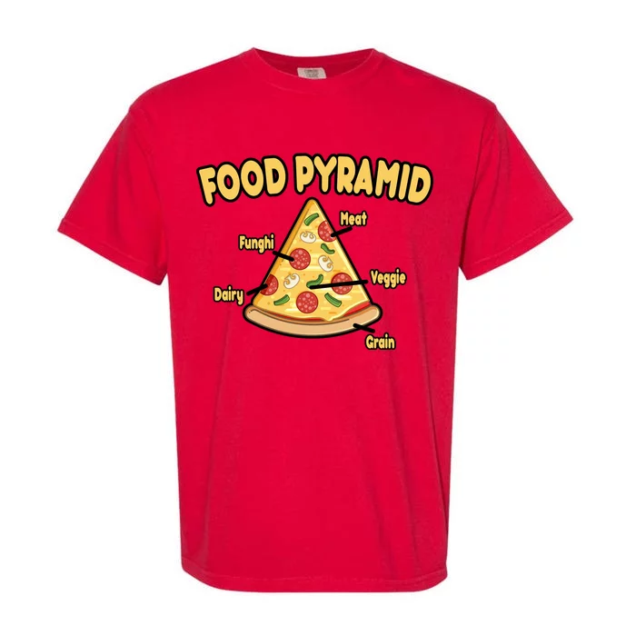 Pizza Food Pyramid Garment-Dyed Heavyweight T-Shirt