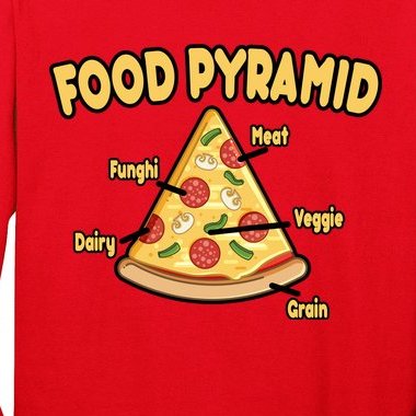 Pizza Food Pyramid Long Sleeve Shirt