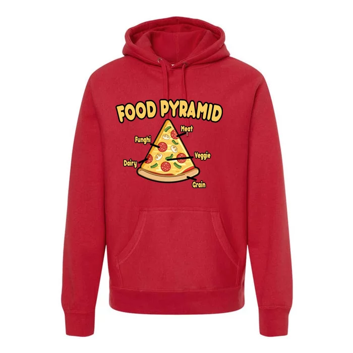 Pizza Food Pyramid Premium Hoodie