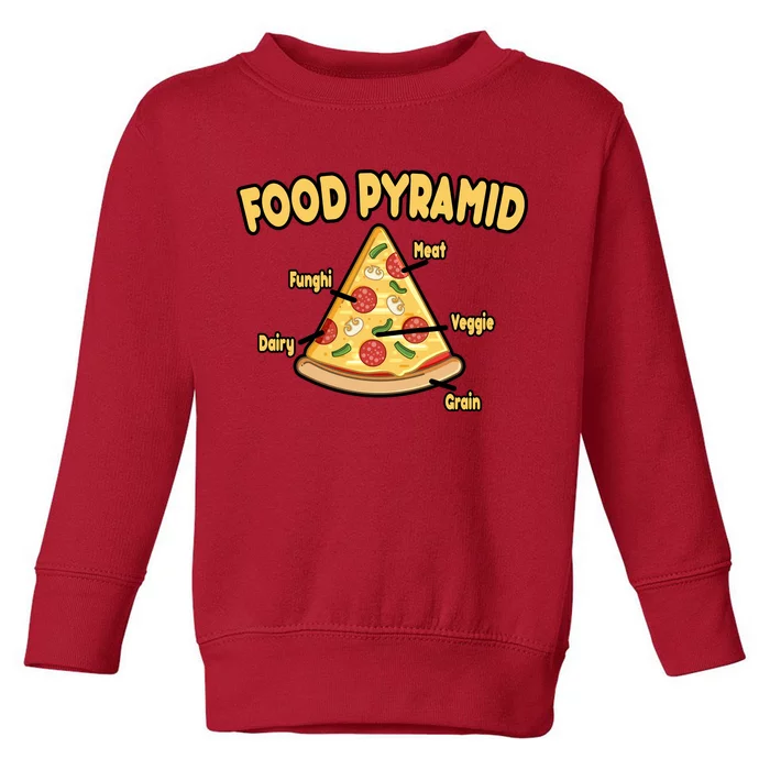 Pizza Food Pyramid Toddler Sweatshirt