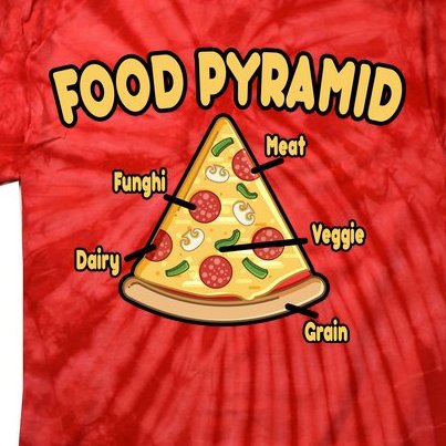 Pizza Food Pyramid Tie-Dye T-Shirt
