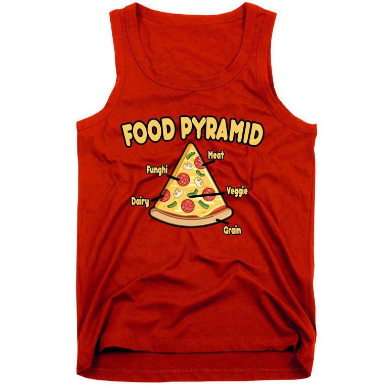 Pizza Food Pyramid Tank Top