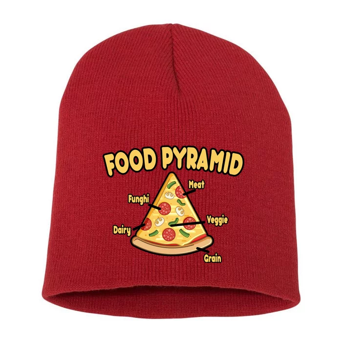 Pizza Food Pyramid Short Acrylic Beanie