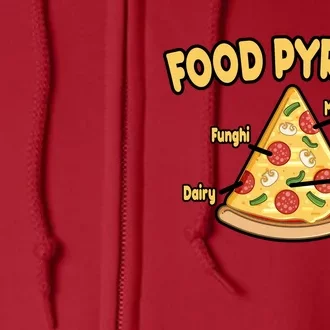 Pizza Food Pyramid Full Zip Hoodie