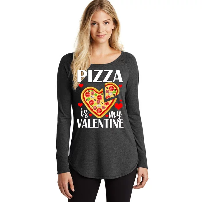 Pizza Is My Valentine Women's Perfect Tri Tunic Long Sleeve Shirt