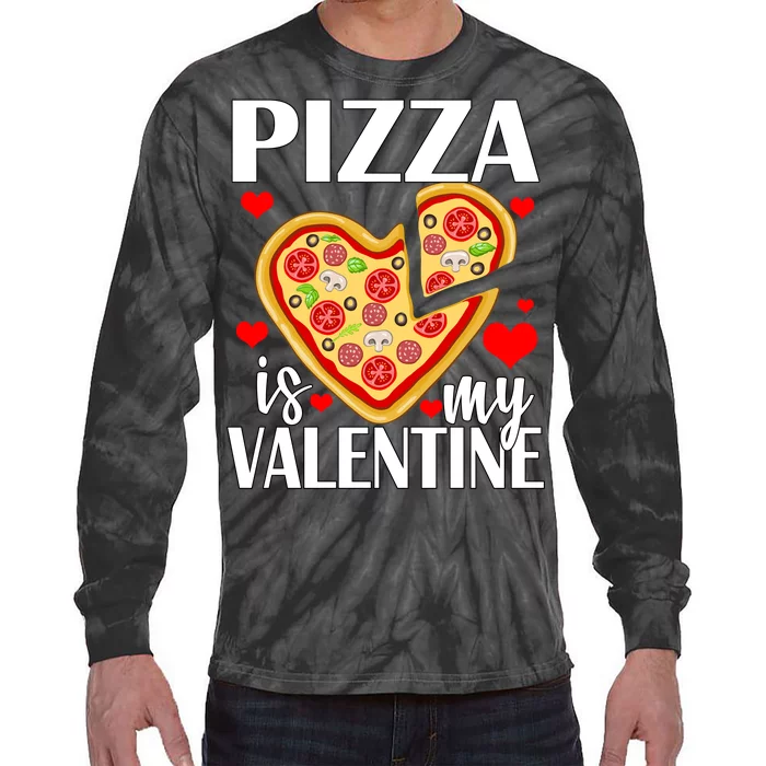 Pizza Is My Valentine Tie-Dye Long Sleeve Shirt