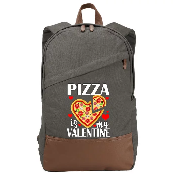 Pizza Is My Valentine Cotton Canvas Backpack