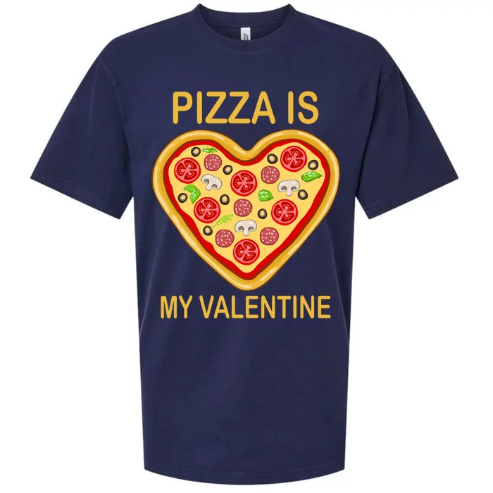 Pizza Is My Valentine Funny Pizza Lover Sueded Cloud Jersey T-Shirt