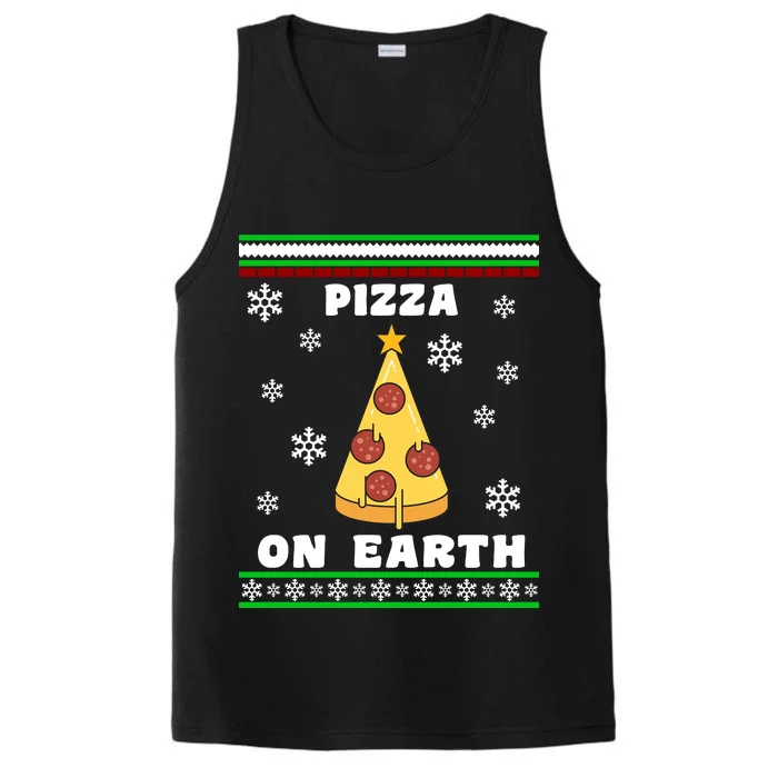 Pizza On Earth Ugly Christmas Performance Tank