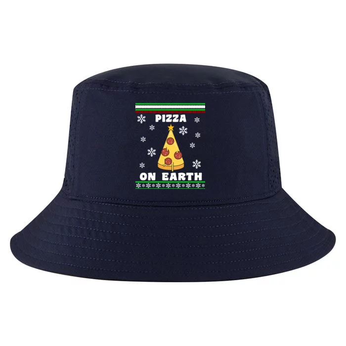 Pizza On Earth Ugly Christmas Cool Comfort Performance Bucket Hat