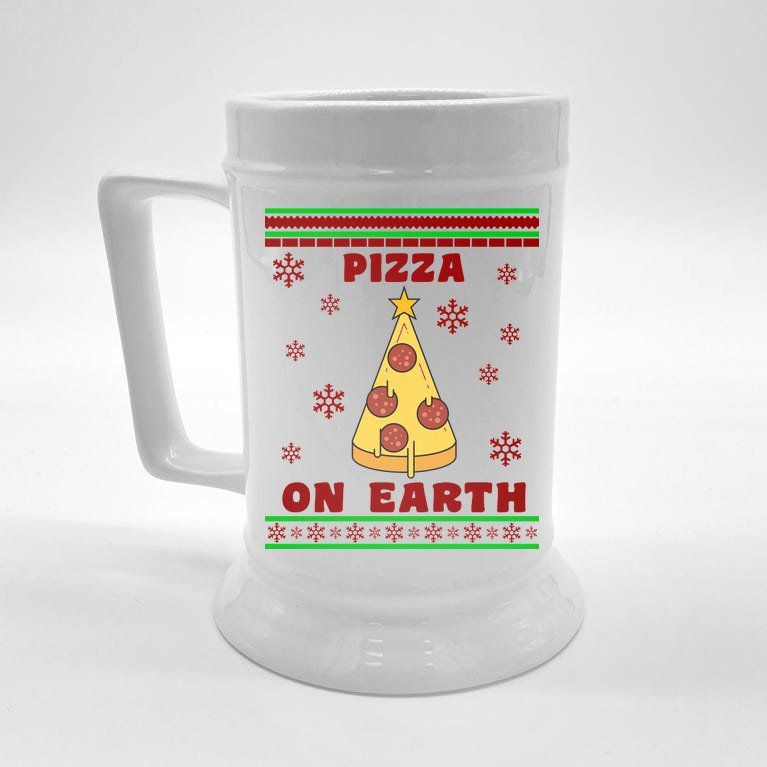 Pizza On Earth Ugly Christmas Beer Stein