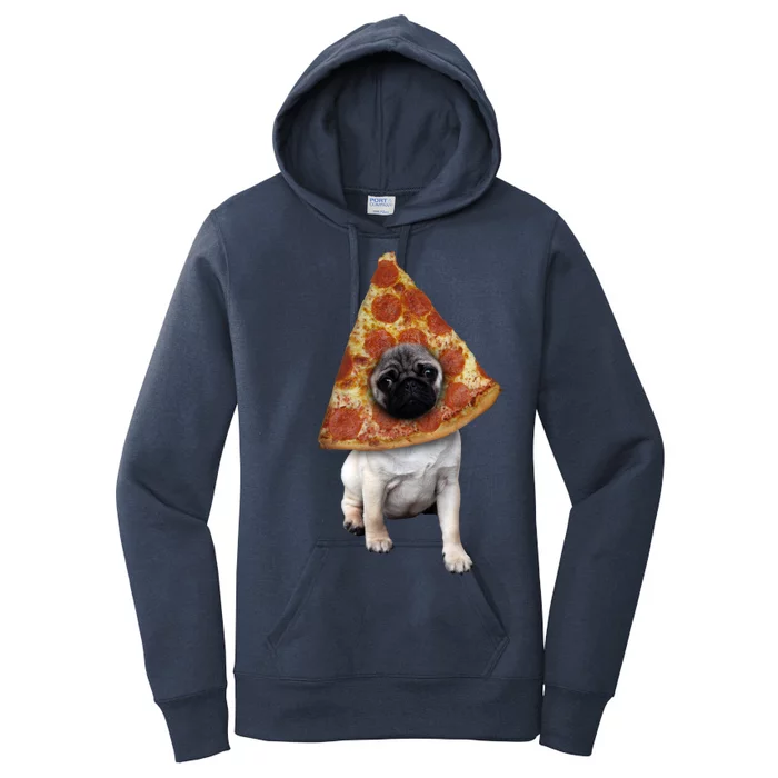 Pizza Pug Dog Women's Pullover Hoodie