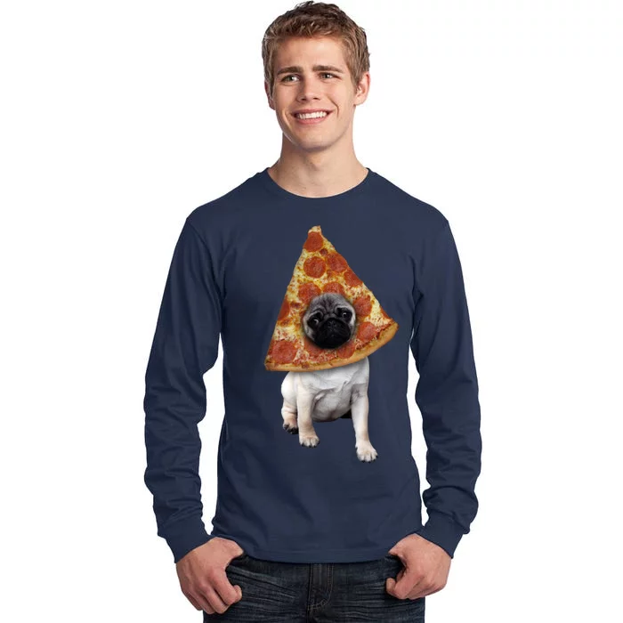 Pizza Pug Dog Tall Long Sleeve T-Shirt