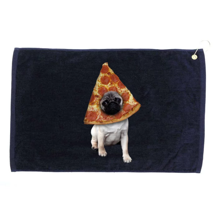 Pizza Pug Dog Grommeted Golf Towel