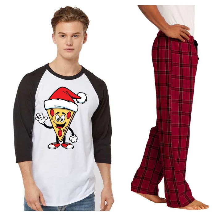 Pizza Santa Raglan Sleeve Pajama Set