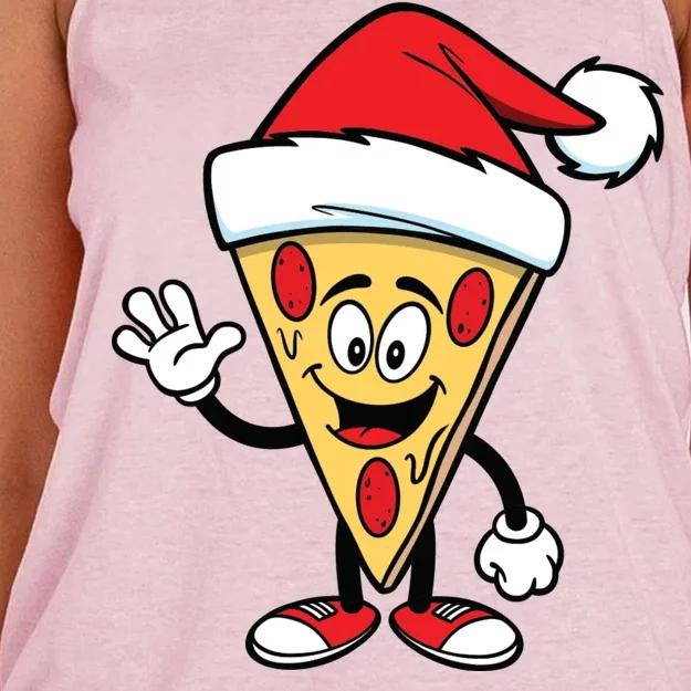 Pizza Santa Women's Knotted Racerback Tank