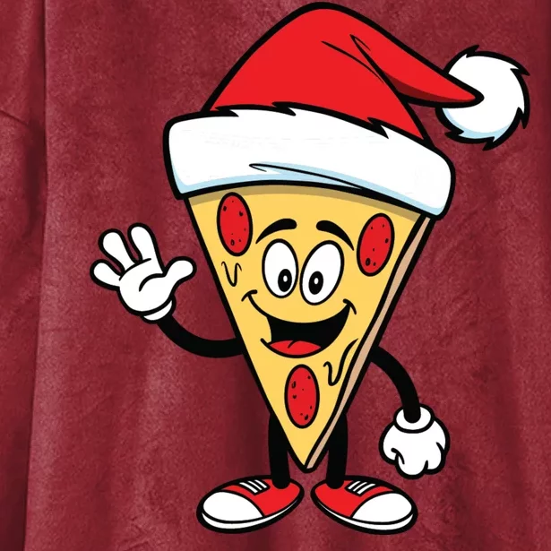 Pizza Santa Hooded Wearable Blanket