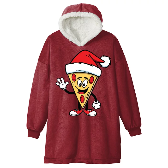 Pizza Santa Hooded Wearable Blanket