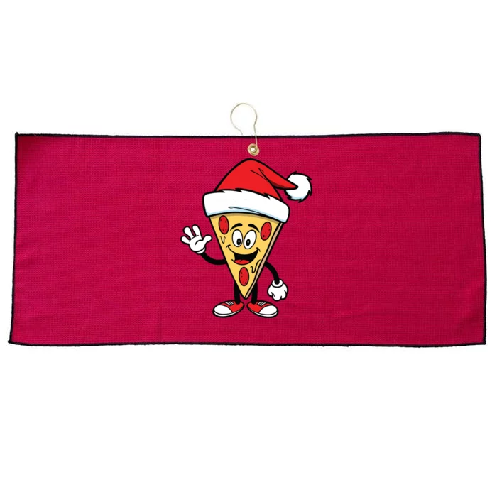 Pizza Santa Large Microfiber Waffle Golf Towel