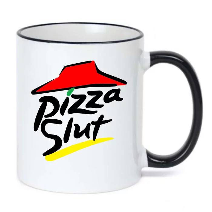 Pizza Slut Black Color Changing Mug