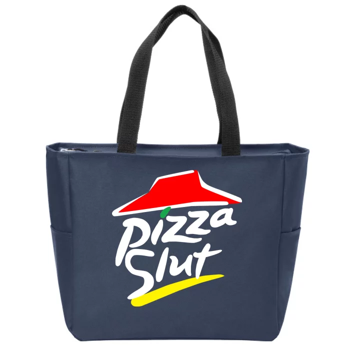 Pizza Slut Zip Tote Bag