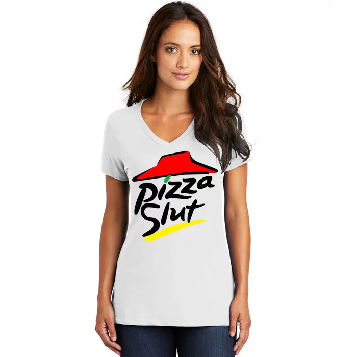 Pizza Slut Women's V-Neck T-Shirt