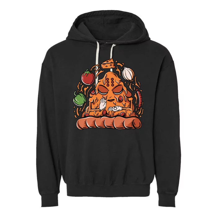 Pizza Warrior Garment-Dyed Fleece Hoodie