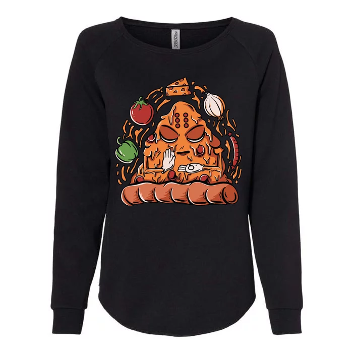 Pizza Warrior Womens California Wash Sweatshirt