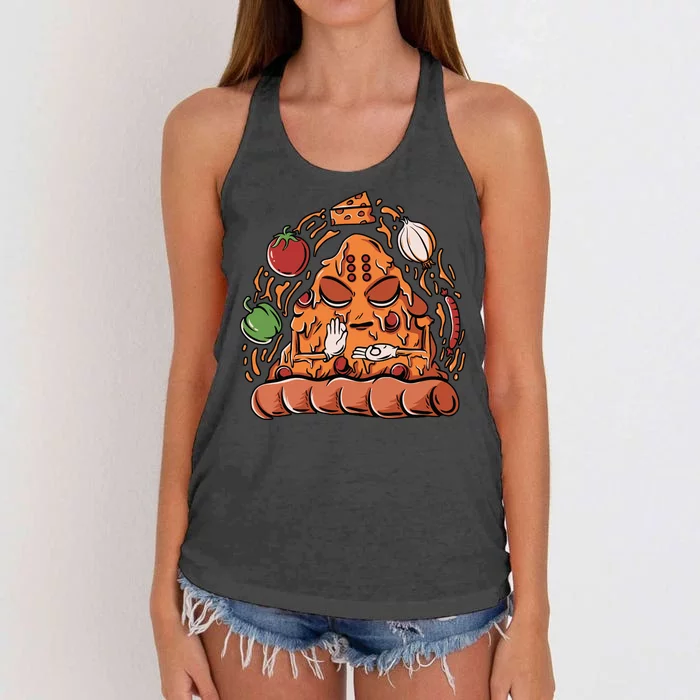 Pizza Warrior Women's Knotted Racerback Tank