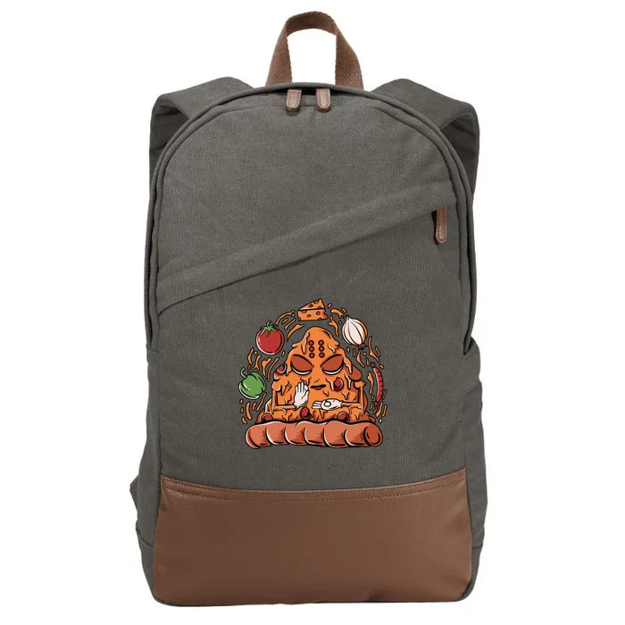 Pizza Warrior Cotton Canvas Backpack