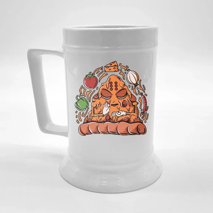 Pizza Warrior Front & Back Beer Stein