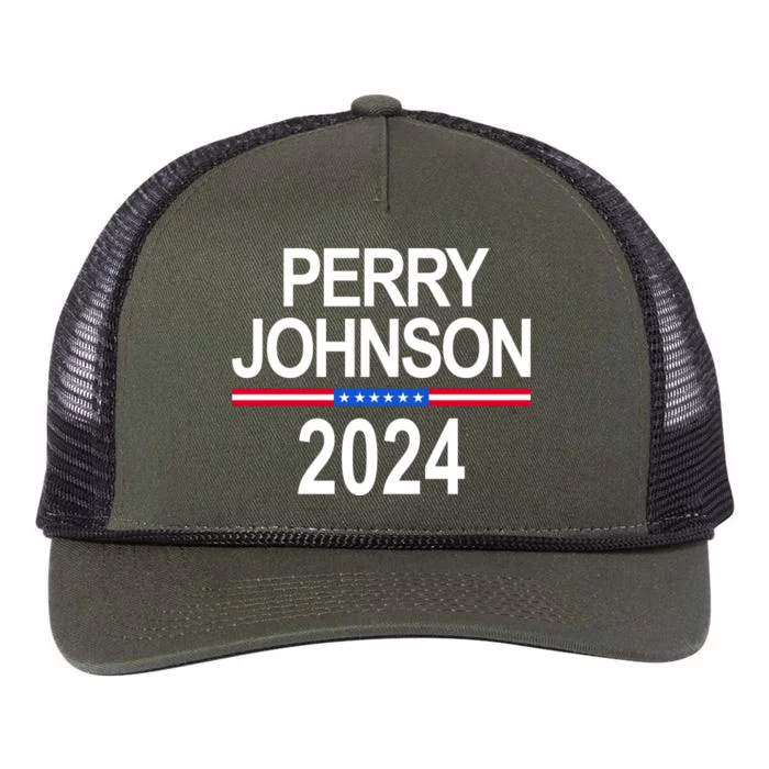 Perry Johnson 2024 Election Retro Rope Trucker Hat Cap