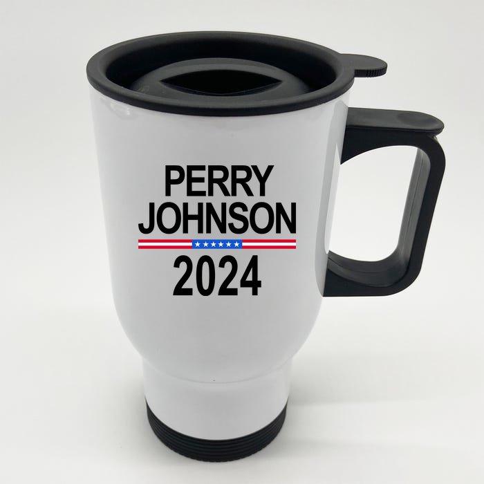 Perry Johnson 2024 Election Front & Back Stainless Steel Travel Mug