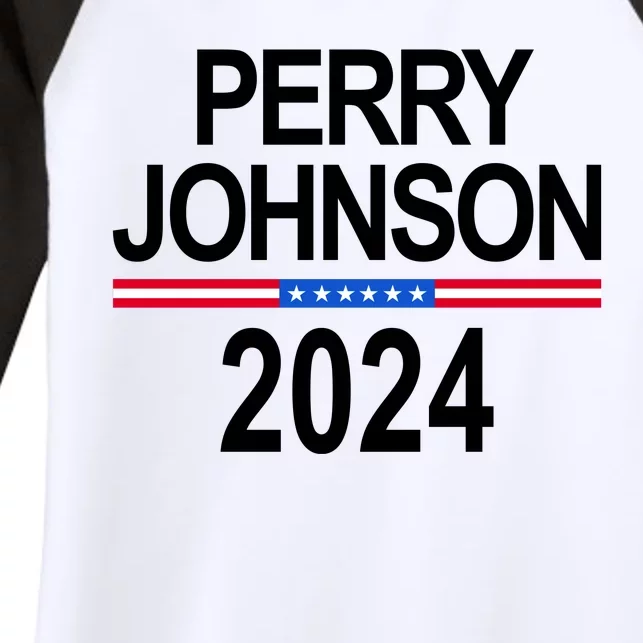 Perry Johnson 2024 Election Women's Tri-Blend 3/4-Sleeve Raglan Shirt