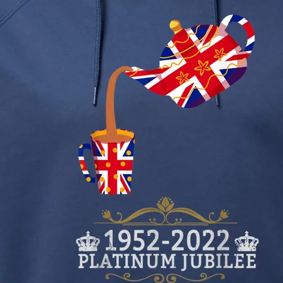 Platinum Jubilee 2022 Union Jack For Kids & Jubilee Teapot Performance Fleece Hoodie