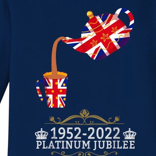 Platinum Jubilee 2022 Union Jack For Kids & Jubilee Teapot Baby Long Sleeve Bodysuit