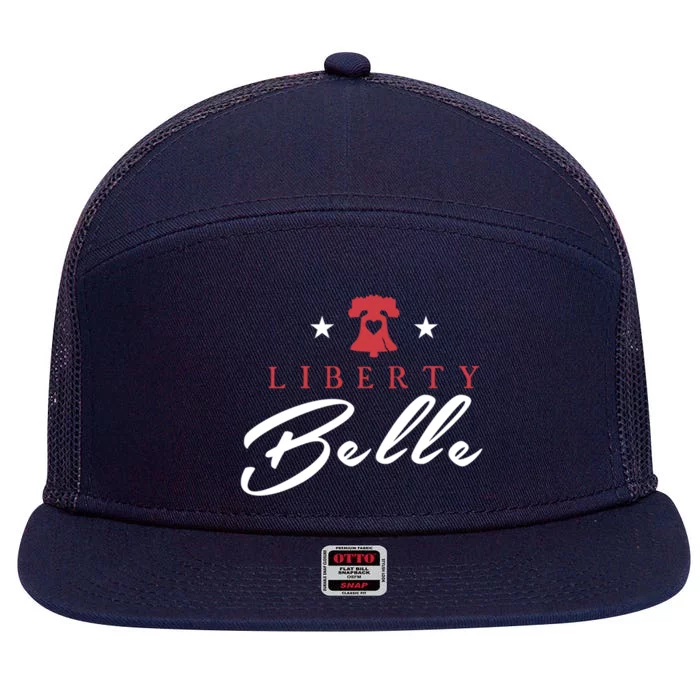 Patriotic July 4th Independence Day Liberty Belle Usa Party Gift 7 Panel Mesh Trucker Snapback Hat