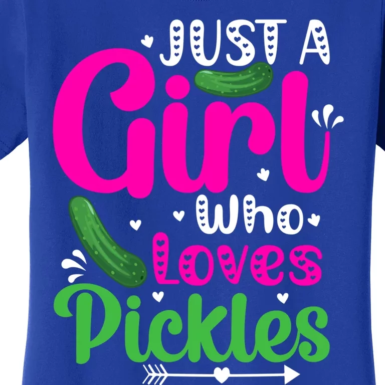 Pickle Just A Who Loves Pickles Vegan Gift Women's T-Shirt