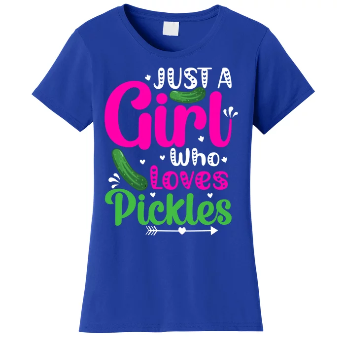 Pickle Just A Who Loves Pickles Vegan Gift Women's T-Shirt